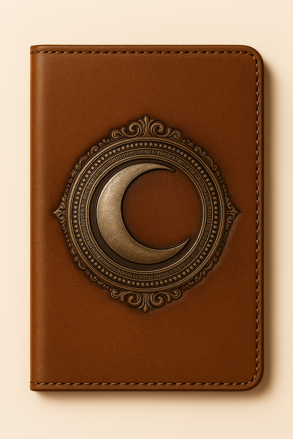 Leather Notebook with Sterling Silver embossed Inlay