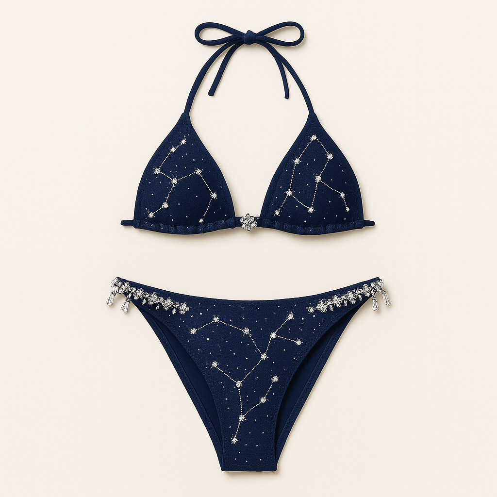 Swarowski Crystal Stargate Blue Bikini