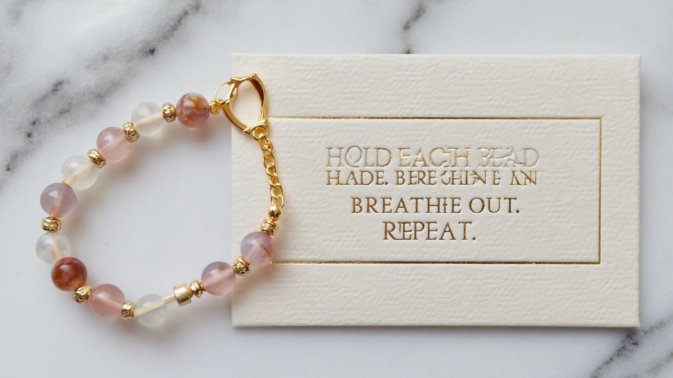 Sterling Silver with Rose Pink Beads