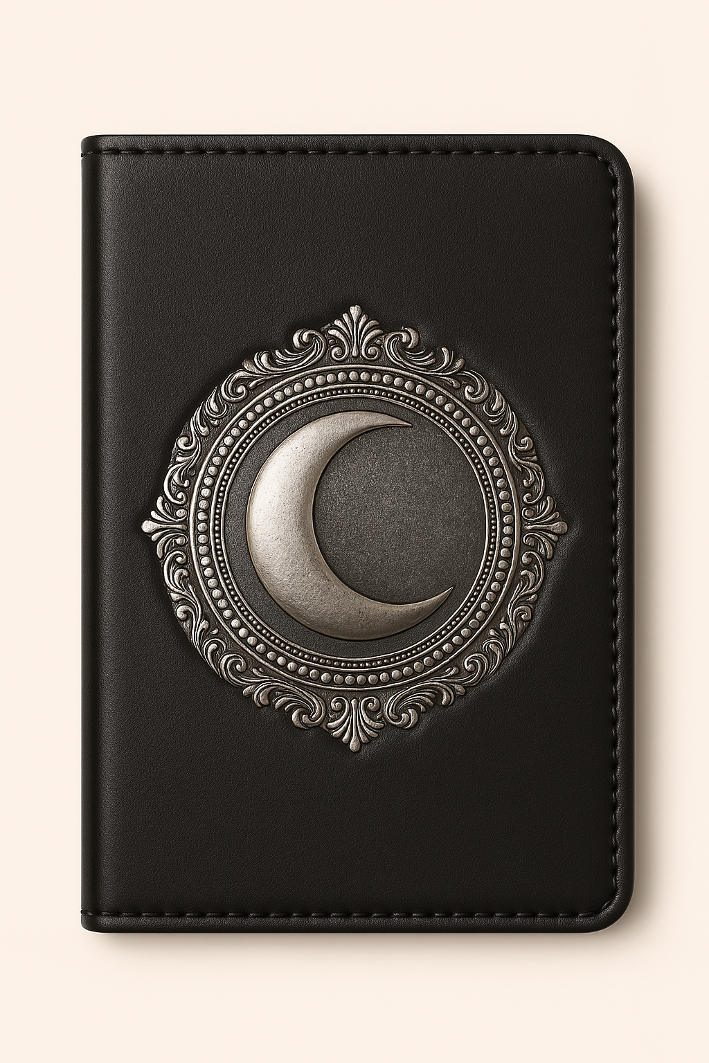 Leather Notebook with Sterling Silver embossed Inlay