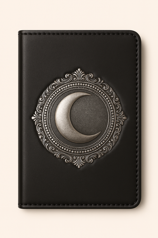 Leather Notebook with Sterling Silver embossed Inlay
