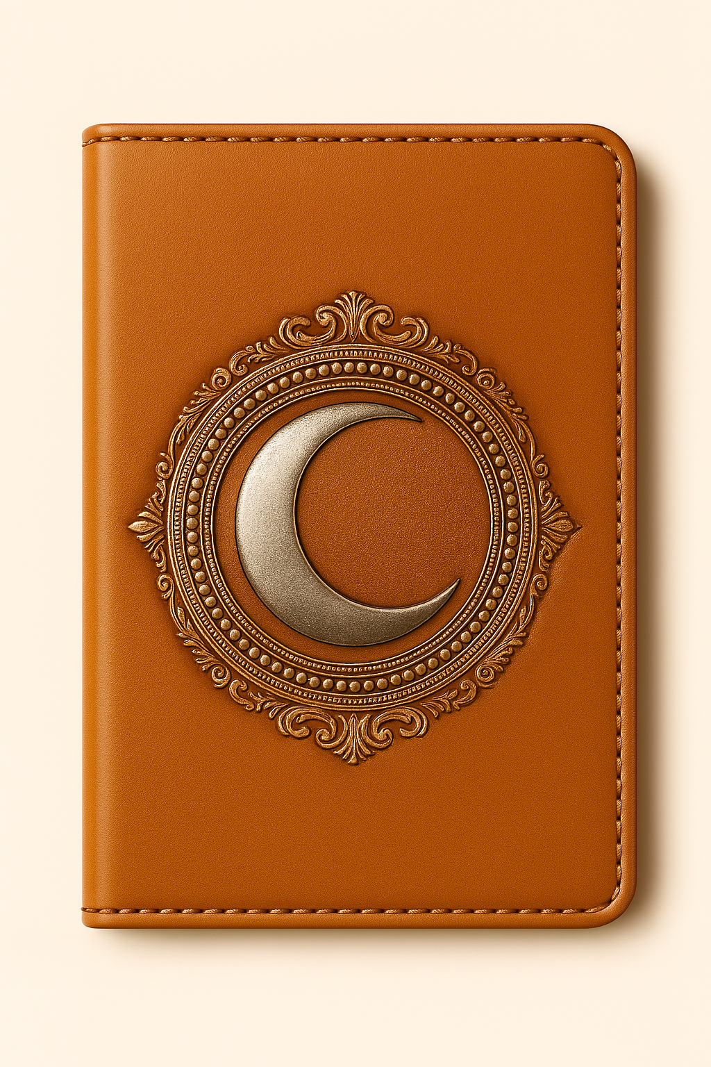 Leather Notebook with Sterling Silver embossed Inlay